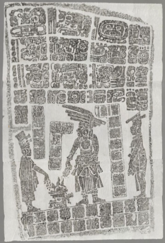 ink rubbings from Maya temple from the Stanford University Archaeology Center