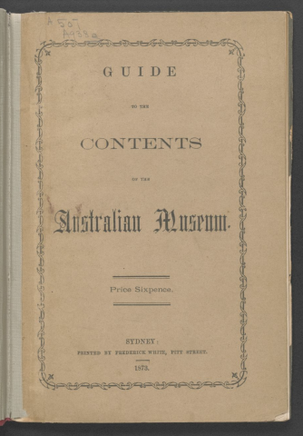 Cover of viewer guide to Australian Museum