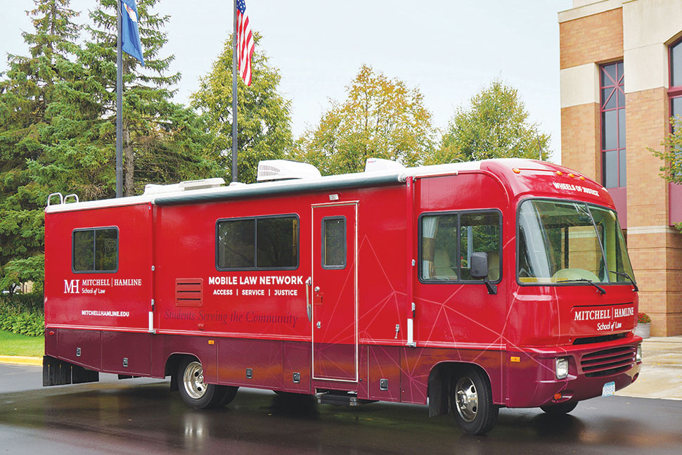 The Mobile Law Network RV visits two St. Paul (Minn.) Public Library branches per month. Photo: Mitchell Hamline School of Law
