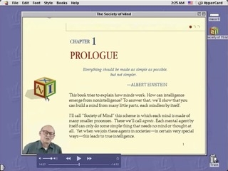 "Image from Marvin Minsky Society of Mind interactive software – Mac CD Software”