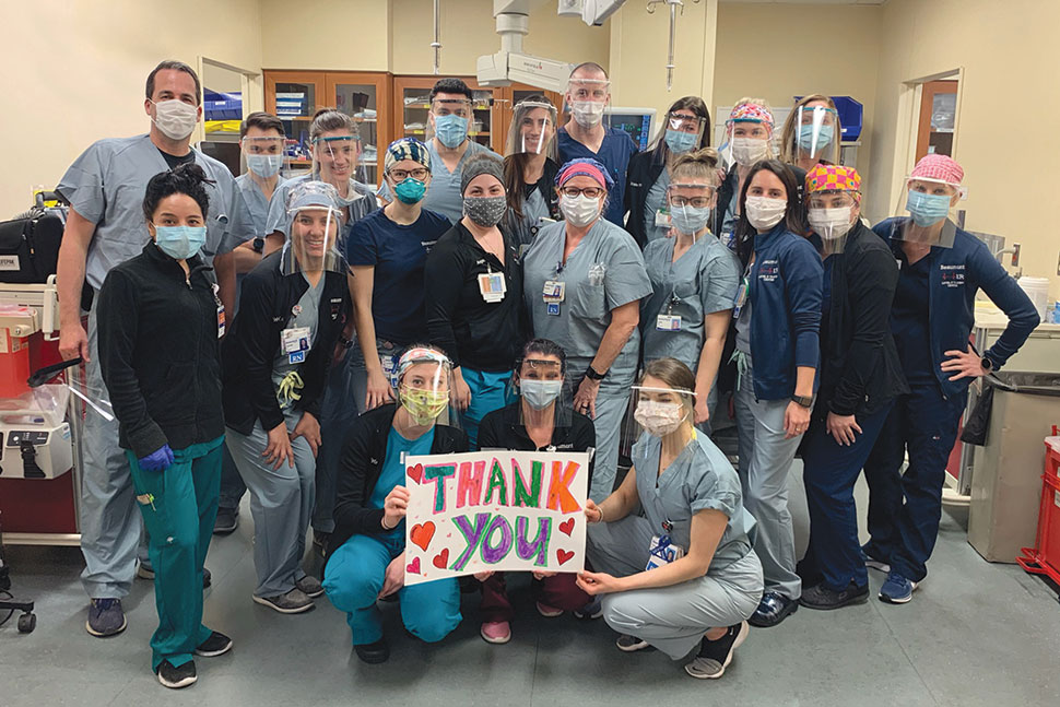 Baldwin Public Library in Birmingham, Michigan, donated 100 3D-printed protective face shields to Beaumont Hospital in nearby Troy. Photo: Baldwin Public Library in Birmingham, Michigan.