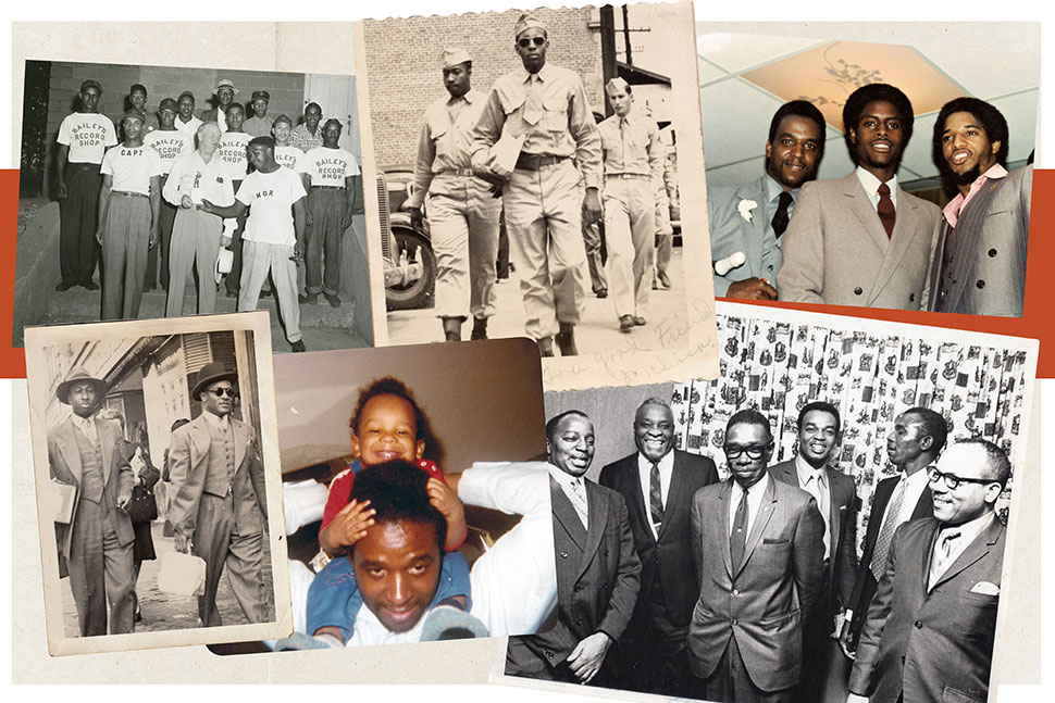 Historical photos of Black men participating in civic life from the Black Male Archives.