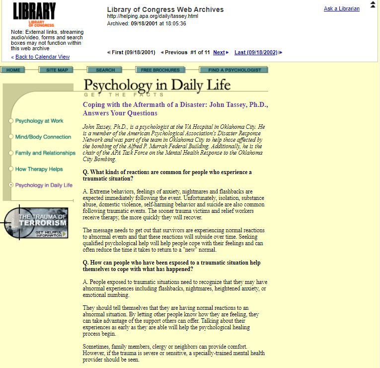 Psychology in Daily Life was quick to post topical content related to how to cope with trauma.