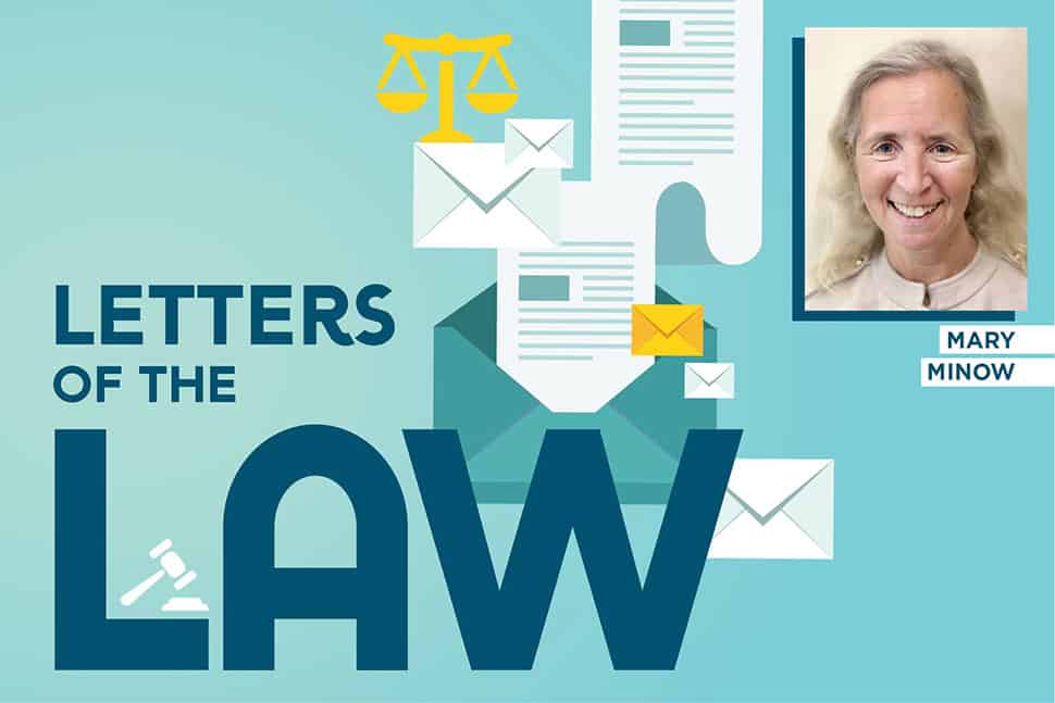 Graphic: Letters of the Law with Mary Minow