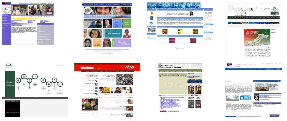 Web archive item thumbnails
