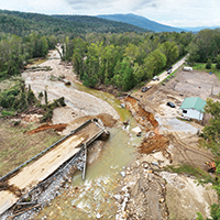 Hurricane damage in North Carolina in 2024